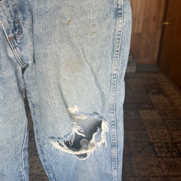 Rustler Jeans - Distressed Knee, Baggy Dad Jeans, Long Length 100% Cotton! - Picture 10 of 10